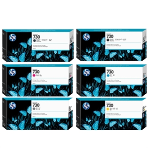 Volledige set inkt HP 730 inktinktpatroons voor HP Designjet